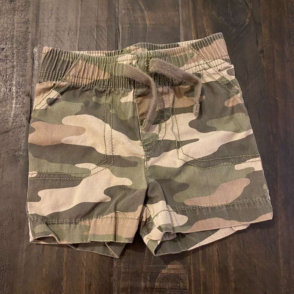 Jumping Beans Baby boy camo shorts 3 months